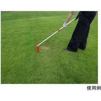 芝生のサッチ取りレーキ 伸縮式 キンボシ