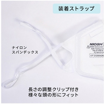 Niosh認証 Softseal Vfold N95マスク 折り畳み型 10枚入×30箱 アズワン