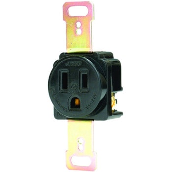 接地形埋込コンセント 黒色 神保電器