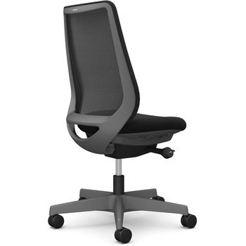 ポータムシリーズ/肘なし/背メッシュ/スタンダードタイプ/ダークグレーボディ/ハンガー無/ランバー無/ウレタンキャスター オカムラ(岡村製作所)