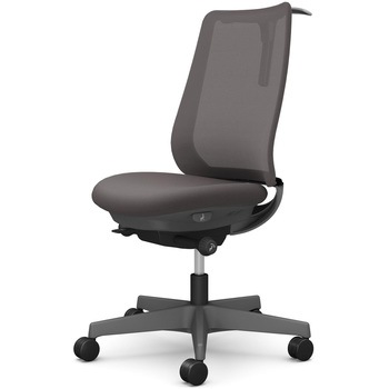 ポータムシリーズ/肘なし/背メッシュ/スタンダードタイプ/ダークグレーボディ/ハンガー有/ランバー無/ナイロンキャスター オカムラ(岡村製作所)
