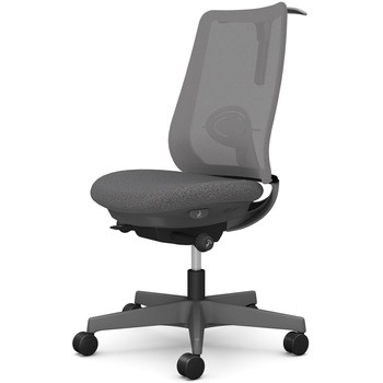 ポータムシリーズ/肘なし/背メッシュ/スタンダードタイプ/ダークグレーボディ/ハンガー有/ランバー有/ナイロンキャスター オカムラ(岡村製作所)