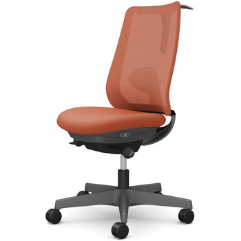 ポータムシリーズ/肘なし/背メッシュ/スタンダードタイプ/ダークグレーボディ/ハンガー有/ランバー有/ナイロンキャスター オカムラ(岡村製作所)