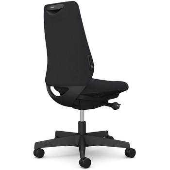 ポータムシリーズ/肘なし/背クッション/スタンダードタイプ/ブラックボディ/ハンガー無/ランバー有/ウレタンキャスター オカムラ(岡村製作所)