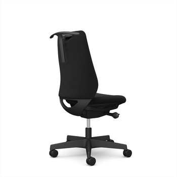 ポータムシリーズ/肘なし/背クッション/スタンダードタイプ/ブラックボディ/ハンガー有/ランバー無/ナイロンキャスター オカムラ(岡村製作所)