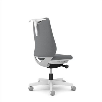 ポータムシリーズ/肘なし/背クッション/スタンダードタイプ/ホワイトボディ/ハンガー有/ランバー無/ナイロンキャスター - オカムラ(岡村製作所)