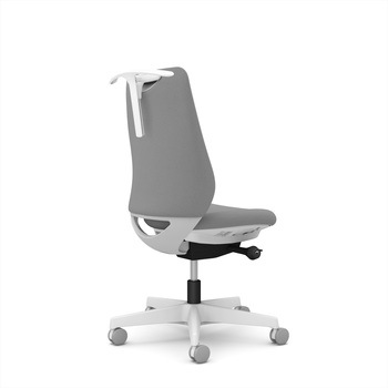 ポータムシリーズ/肘なし/背クッション/スタンダードタイプ/ホワイトボディ/ハンガー有/ランバー無/ナイロンキャスター - オカムラ(岡村製作所)