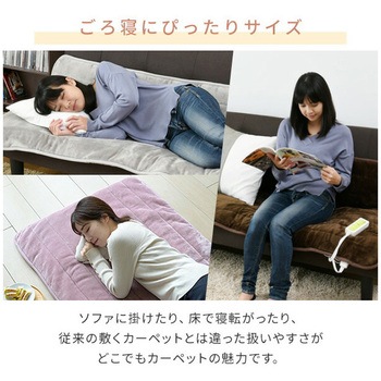 柔らかフランネル 洗えるどこでもカーペット YAMAZEN(山善)