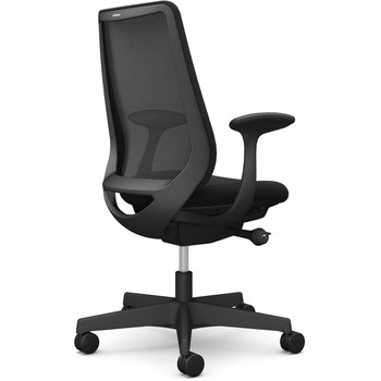 ポータムシリーズ/固定肘/背メッシュ/スタンダードタイプ/ブラックボディ/ハンガー無/ランバー無/ナイロンキャスター オカムラ(岡村製作所)