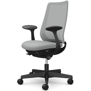 ポータムシリーズ/固定肘/背メッシュ/スタンダードタイプ/ブラックボディ/ハンガー無/ランバー無/ナイロンキャスター オカムラ(岡村製作所)