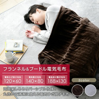 ふんわりもこもこ フランネル 電気毛布 YAMAZEN(山善)