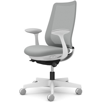 ポータムシリーズ/固定肘/背メッシュ/スタンダードタイプ/ホワイトボディ/ハンガー無/ランバー無/ナイロンキャスター オカムラ(岡村製作所)