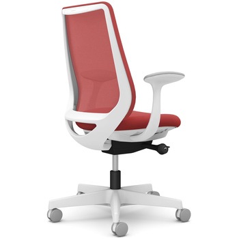 ポータムシリーズ/固定肘/背メッシュ/スタンダードタイプ/ホワイトボディ/ハンガー無/ランバー無/ナイロンキャスター オカムラ(岡村製作所)