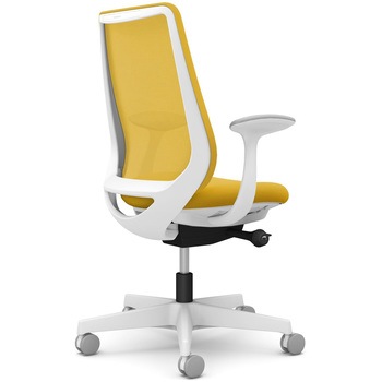 ポータムシリーズ/固定肘/背メッシュ/スタンダードタイプ/ホワイトボディ/ハンガー無/ランバー無/ナイロンキャスター オカムラ(岡村製作所)