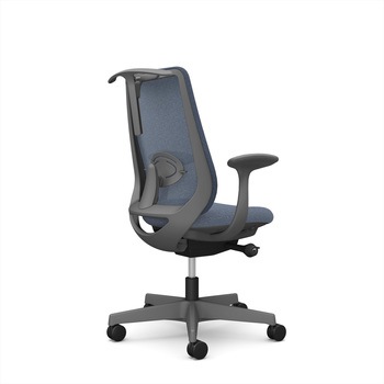 ポータムシリーズ/固定肘/背メッシュ/スタンダードタイプ/ダークグレーボディ/ハンガー有/ランバー有/ナイロンキャスター オカムラ(岡村製作所)