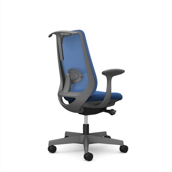 ポータムシリーズ/固定肘/背メッシュ/スタンダードタイプ/ダークグレーボディ/ハンガー有/ランバー有/ナイロンキャスター オカムラ(岡村製作所)