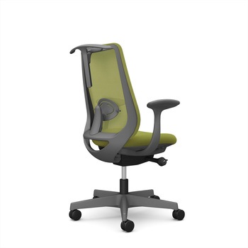 ポータムシリーズ/固定肘/背メッシュ/スタンダードタイプ/ダークグレーボディ/ハンガー有/ランバー有/ナイロンキャスター オカムラ(岡村製作所)