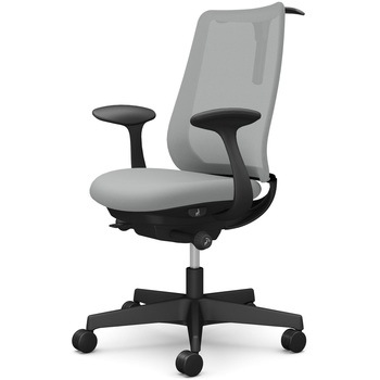 ポータムシリーズ/固定肘/背メッシュ/スタンダードタイプ/ブラックボディ/ハンガー有/ランバー無/ナイロンキャスター オカムラ(岡村製作所)