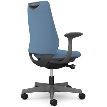 ポータムシリーズ/固定肘/背クッション/スタンダードタイプ/ダークグレー/ハンガー無/ランバー無/ナイロンキャスター オカムラ(岡村製作所)