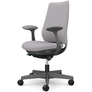 ポータムシリーズ/固定肘/背クッション/スタンダードタイプ/ダークグレー/ハンガー無/ランバー無/ナイロンキャスター オカムラ(岡村製作所)