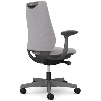 ポータムシリーズ/固定肘/背クッション/スタンダードタイプ/ダークグレー/ハンガー無/ランバー無/ナイロンキャスター オカムラ(岡村製作所)