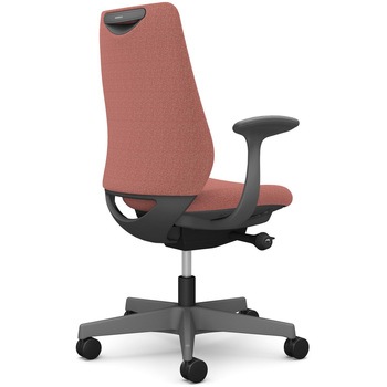 ポータムシリーズ/固定肘/背クッション/スタンダードタイプ/ダークグレー/ハンガー無/ランバー無/ナイロンキャスター オカムラ(岡村製作所)