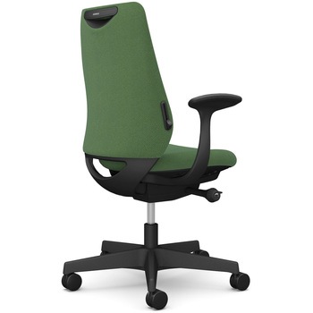 ポータムシリーズ/固定肘/背クッション/スタンダードタイプ/ブラックボディ/ハンガー無/ランバー有/ナイロンキャスター オカムラ(岡村製作所)