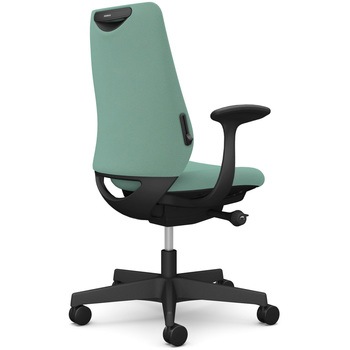 ポータムシリーズ/固定肘/背クッション/スタンダードタイプ/ブラックボディ/ハンガー無/ランバー有/ナイロンキャスター オカムラ(岡村製作所)