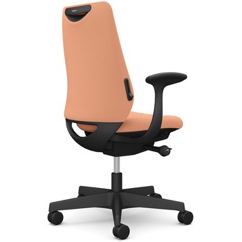 ポータムシリーズ/固定肘/背クッション/スタンダードタイプ/ブラックボディ/ハンガー無/ランバー有/ナイロンキャスター オカムラ(岡村製作所)