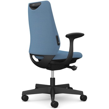 ポータムシリーズ/固定肘/背クッション/スタンダードタイプ/ブラックボディ/ハンガー無/ランバー有/ナイロンキャスター オカムラ(岡村製作所)