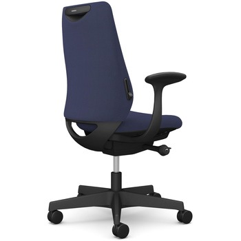 ポータムシリーズ/固定肘/背クッション/スタンダードタイプ/ブラックボディ/ハンガー無/ランバー有/ナイロンキャスター オカムラ(岡村製作所)