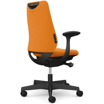 ポータムシリーズ/固定肘/背クッション/スタンダードタイプ/ブラックボディ/ハンガー無/ランバー有/ナイロンキャスター オカムラ(岡村製作所)