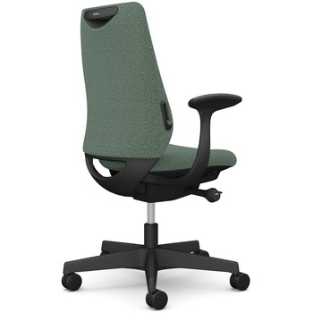 ポータムシリーズ/固定肘/背クッション/スタンダードタイプ/ブラックボディ/ハンガー無/ランバー有/ナイロンキャスター オカムラ(岡村製作所)