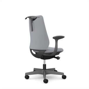 ポータムシリーズ/固定肘/背クッション/スタンダードタイプ/ダークグレー/ハンガー有/ランバー無/ナイロンキャスター オカムラ(岡村製作所)