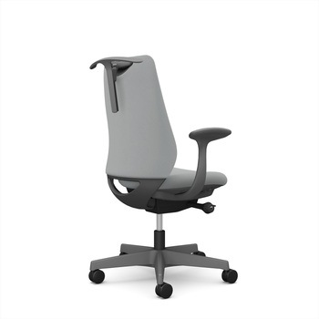 ポータムシリーズ/固定肘/背クッション/スタンダードタイプ/ダークグレー/ハンガー有/ランバー無/ナイロンキャスター オカムラ(岡村製作所)