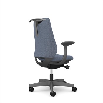 ポータムシリーズ/固定肘/背クッション/スタンダードタイプ/ダークグレー/ハンガー有/ランバー無/ナイロンキャスター オカムラ(岡村製作所)