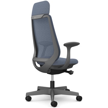 ポータムシリーズ/固定肘/背メッシュ/EXスタンダードタイプ/ダークグレーボディ/ハンガー無/ランバー無/ナイロンキャスター オカムラ(岡村製作所)