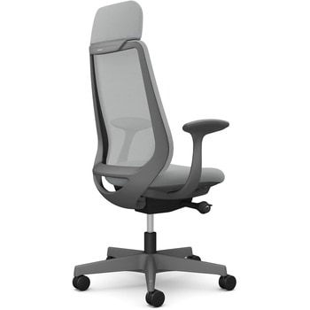 ポータムシリーズ/固定肘/背メッシュ/EXスタンダードタイプ/ダークグレーボディ/ハンガー無/ランバー無/ナイロンキャスター オカムラ(岡村製作所)