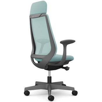 ポータムシリーズ/固定肘/背メッシュ/EXスタンダードタイプ/ダークグレーボディ/ハンガー無/ランバー無/ナイロンキャスター オカムラ(岡村製作所)