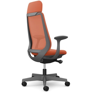 ポータムシリーズ/固定肘/背メッシュ/EXスタンダードタイプ/ダークグレーボディ/ハンガー無/ランバー無/ナイロンキャスター オカムラ(岡村製作所)