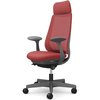 ポータムシリーズ/固定肘/背メッシュ/EXスタンダードタイプ/ダークグレーボディ/ハンガー無/ランバー無/ナイロンキャスター オカムラ(岡村製作所)