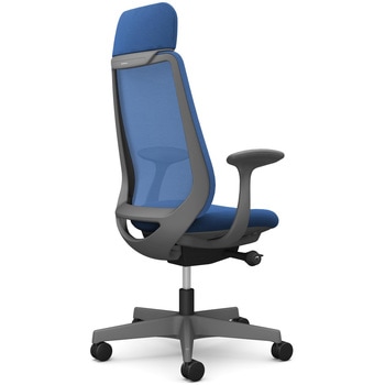 ポータムシリーズ/固定肘/背メッシュ/EXスタンダードタイプ/ダークグレーボディ/ハンガー無/ランバー無/ナイロンキャスター オカムラ(岡村製作所)