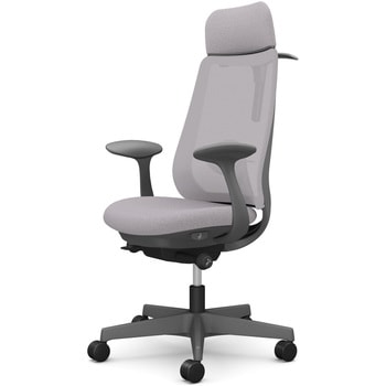 ポータムシリーズ/固定肘/背メッシュ/EXスタンダードタイプ/ダークグレーボディ/ハンガー有/ランバー有/ナイロンキャスター - オカムラ(岡村製作所)