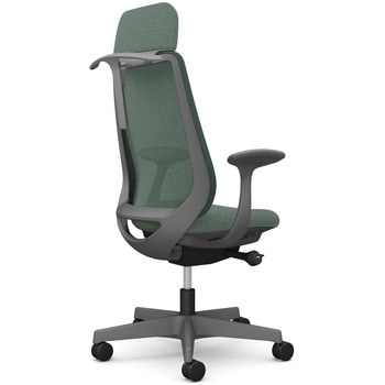 ポータムシリーズ/固定肘/背メッシュ/EXスタンダードタイプ/ダークグレーボディ/ハンガー有/ランバー無/ウレタンキャスター オカムラ(岡村製作所)