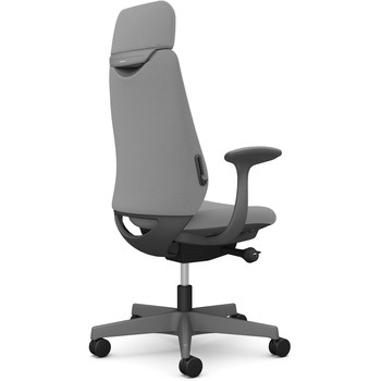 ポータムシリーズ/固定肘/背クッション/EXスタンダードタイプ/ダークグレー/ハンガー無/ランバー有/ナイロンキャスター オカムラ(岡村製作所)