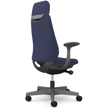 ポータムシリーズ/固定肘/背クッション/EXスタンダードタイプ/ダークグレー/ハンガー無/ランバー有/ナイロンキャスター オカムラ(岡村製作所)