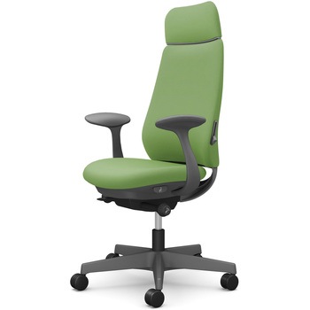 ポータムシリーズ/固定肘/背クッション/EXスタンダードタイプ/ダークグレー/ハンガー無/ランバー有/ナイロンキャスター オカムラ(岡村製作所)