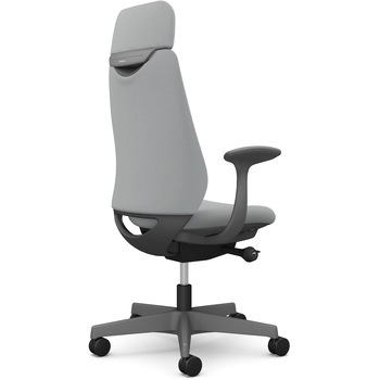 ポータムシリーズ/固定肘/背クッション/EXスタンダードタイプ/ダークグレー/ハンガー無/ランバー無/ウレタンキャスター オカムラ(岡村製作所)