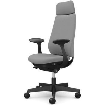 ポータムシリーズ/固定肘/背クッション/EXスタンダードタイプ/ブラックボディ/ハンガー無/ランバー無/ウレタンキャスター オカムラ(岡村製作所)