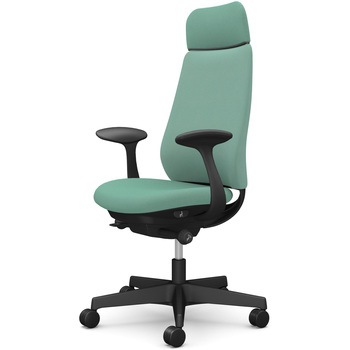 ポータムシリーズ/固定肘/背クッション/EXスタンダードタイプ/ブラックボディ/ハンガー無/ランバー無/ウレタンキャスター オカムラ(岡村製作所)